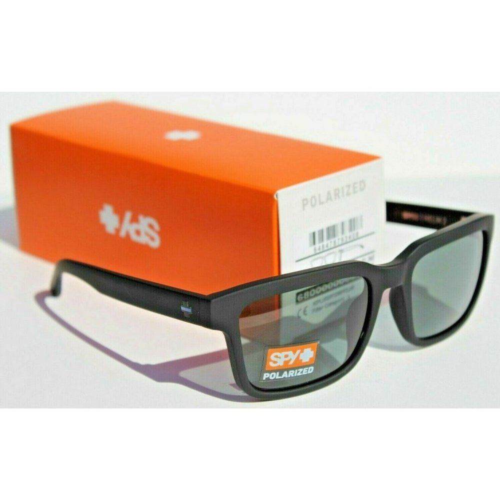 SPY OPTICS Helm 2 POLARIZED Sunglasses Matte Black Thin Blue Line/HD+ Gray